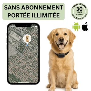 Comfexia™ – Collier GPS Chien Abonnement, Portée Illimitée