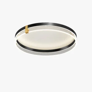 Plafonnier Rond LED Finition Dorée ou Noire