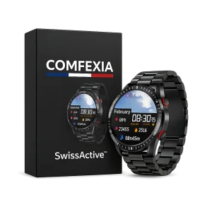 SwissActive™ – Montre Connectée Homme Suivi Santé & Résistance à l'Eau IP67