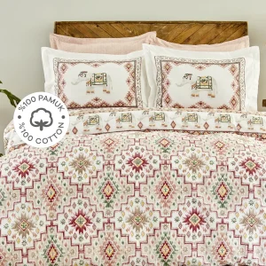 KARACA HOME AVONOS Parure de lit 100% coton 2 personnes jaune
