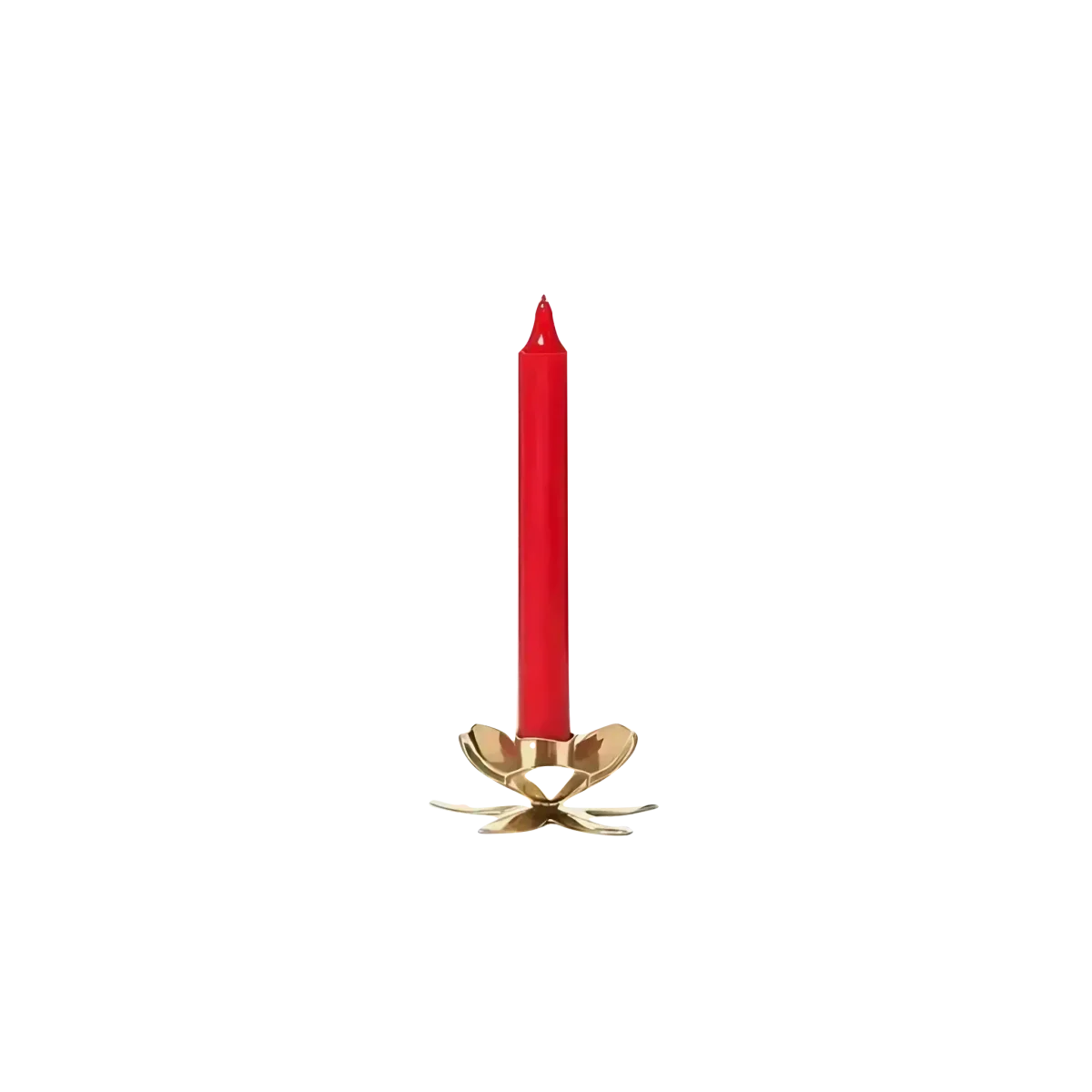 Bougeoir Fleur Métal Doré