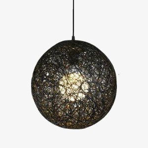 Suspension Boule Wicker